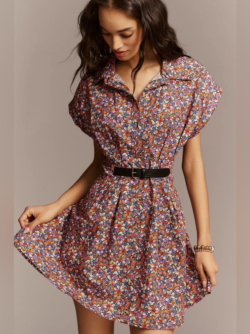 Anthropologie Faye Belted Shirtdress - Picture 2 of 6